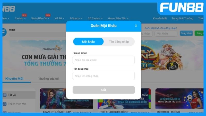 Dùng quá nhiều acc cùng lúc cũng khiến quên mật khẩu Fun88