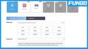 Các phương thức nạp tiền Fun88 xanh chín