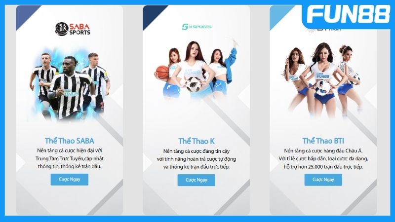 Cách truy cập vào sảnh thể thao Fun88 hết sảy