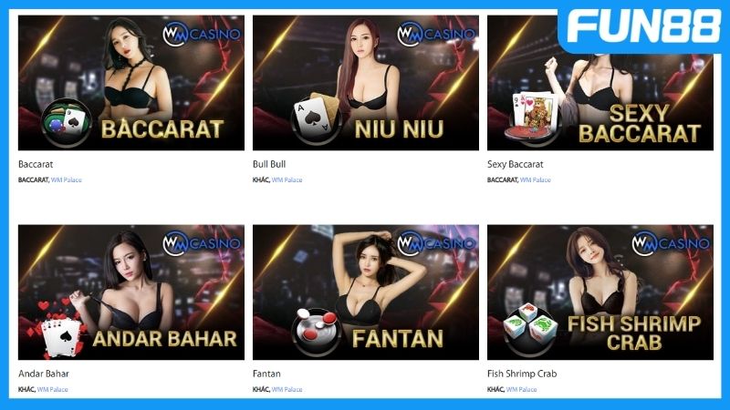 Sức cuốn hút out trình của sảnh Casino Fun88